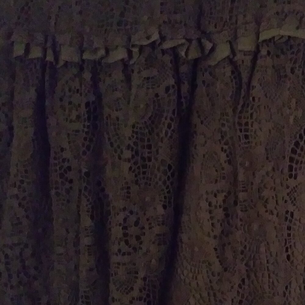 Blacklist Lip Service Lace Crochet Maxi Skirt, Ruffles Witchy Goth Rare Black - Picture 8 of 17